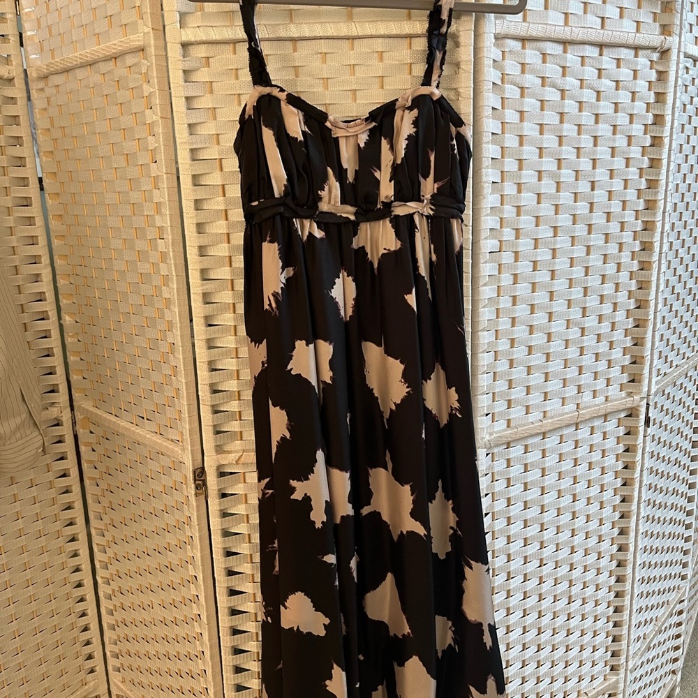 Ulla Johnson Black and Pink Sleeveless Maxi Dress
